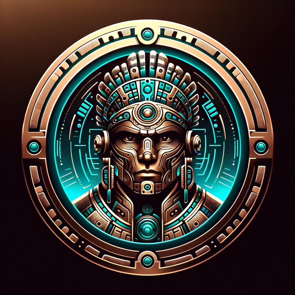 A circular gold and blue artwork

Description automatically generated with medium confidence